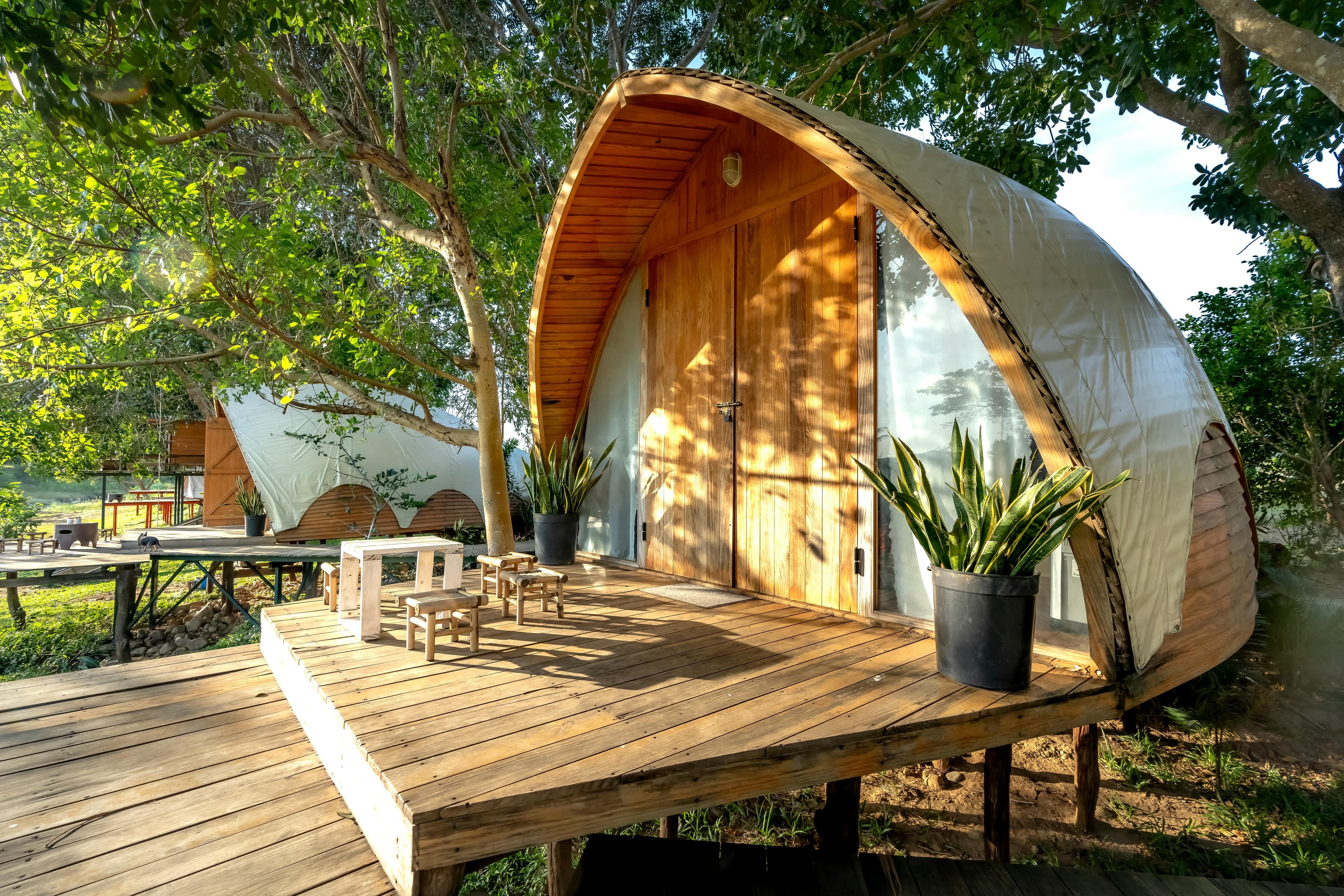 Gemütlicher Glamping-Pod in naturnaher Umgebung